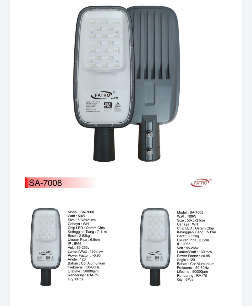 Lampu Jalan LED Fatro SA-7008 Lampu Jalan LED Fatro SA-7008